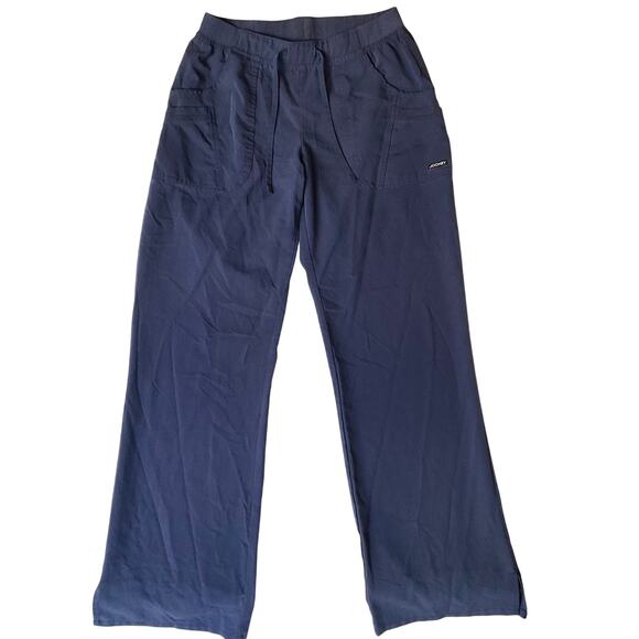 Jockey Women Scrub Pants size S Tall Full Length Straight Leg Elastic Waist Blue - Picture 1 of 11